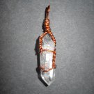 Copper Wrapped Quartz Point Pendant (#1781)