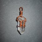 Copper Wrapped Quartz Point Pendant (#1782)