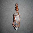 Copper Wrapped Quartz Point Pendant (#1784)