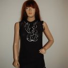 Zed Black Georgette Embroidered Tunic/Top