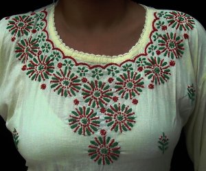 Yellow cotton fancy tunics