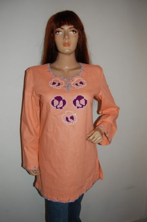 cotton Embellished waist tunic