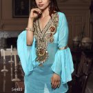 sky Chiffon Embroidered Tunic