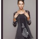 Black Ladies 3/4 sleeve in casual Tunic/Top