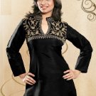 Black silk cotton Tunic with Full sleeve