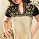 cotton Satin Kurti/Tunic with embroidery work