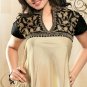 cotton Satin Kurti/Tunic with embroidery work