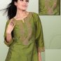 Green Embroidered Designer 3/4th sleeve tunic/ top