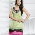 light grayish lime tunic Casual blouse