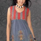 Ladies cotton Embroidered sleeve less Tunic/Top