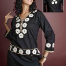 Ladies cotton blend Flower Embroidered Tunic