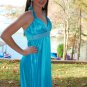 Lovely turquoise blue dress Satin Evening Party Cocktail Bridesmaid Prom Dress