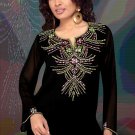 Georgette Tunic Scoop Neck Multi Color Stone Work Dress
