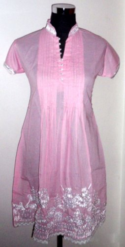 Ladies Plain Cotton Collar Neck Shirt Tunic Top