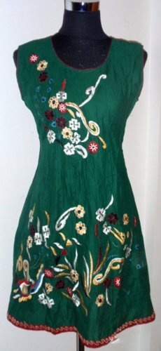 Ladies Sleeve Less Cotton Kurta Tunic Top Blouse