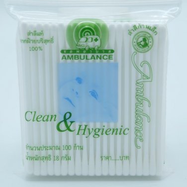 Mini Cotton Buds For Baby 100 pcs Clean & Hygienic Fluorescence Free 100% Cotton 