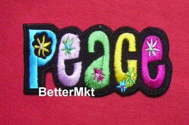 PEACE Hippie Retro Decorate Art Colorful Embroidered Applique Sewing Iron On Patch