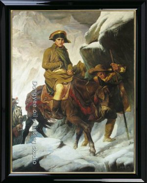OIL ON CANVAS Napoleon Crossing the Alps-Delaroche