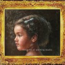 ART ORIGINAL OIL PAINTING Young Pretty Girl In Pakistan