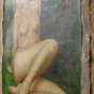 ART ORIGINAL OIL PAINTINGS SEXY NUDE GIRL IN THE GARDEN