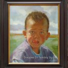 ART ORIGINAL OIL ON CANVAS YOUNG GIRL PORTRAIT SIGNED