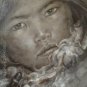 ART ORIGINAL OIL ON CANVAS TIBETAN Nomad Girl SIGNED