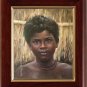 FREE SHIPPING OIL ON CANVAS AFRICAN black eyes boy ART