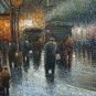 ART oil painting drawn by knife cityscape 24"x36"