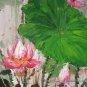 ART ORIGINAL OIL PAINTING SIGNED water lily Series N/R