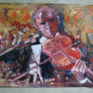 ART Deco Repro OIL PAINTING Abstract Musician 24"x36"
