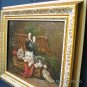ART FRAMED OIL PAINTING ON BROAD FRAMED ANIMALS CATS
