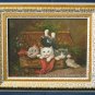 ART FRAMED OIL PAINTING ON BROAD FRAMED ANIMALS CATS