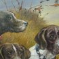 ART SIGNED OIL PAINTING ON BROAD FRAMED ANIMALS DOGS