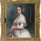 100%hand OIL PAINTING ON CANVAS Queen Victoria -1842