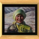 Original Art Oil Painting Xingjiang Preetty Young Girl