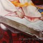 Art Original Oil Painting Lady Playing Chinese zither
