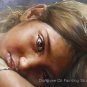 Nicas Girl Resting On A Bench Original Oil Painting