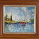 ART SALE OIL PAINTING repro of Monet Red Boat-LANDSCAPE