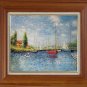 ART SALE OIL PAINTING repro of Monet Red Boat-LANDSCAPE