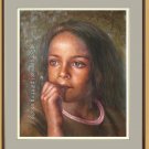 ORIGINAL OIL PAINTING PORTRAIT American YOUNG GIRL