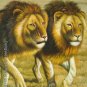 36" ORIGINAL OIL ON CANVAS SIGNED ANIMAL LION ON SALE