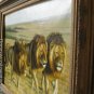 36" ORIGINAL OIL ON CANVAS SIGNED ANIMAL LION ON SALE