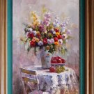 ART SALE OIL PAINTING PAINTING FLOWER STILL LIFE 24x36"