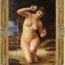 OIL ON CANVAS-William Bouguereau-Woman with Seashell