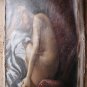 Original Oil Painting Oriental-In Sofa Sexy Nude Girl