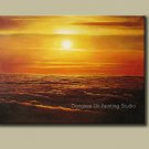 Original oil paintings Landscape-A cloudy sky-Painted