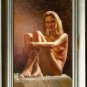 Oil Painting Original Female Art On The Table Nude Girl