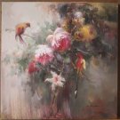 Original oil paintings folwer and birds quality art