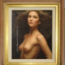 ART SALE ORIGINAL OIL ON CANVAS MODERN NUDE ART FIRL