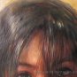 ART ORIGINAL OIL PAINTING UNHAPPY PAKISTANI YOUNG GIRL